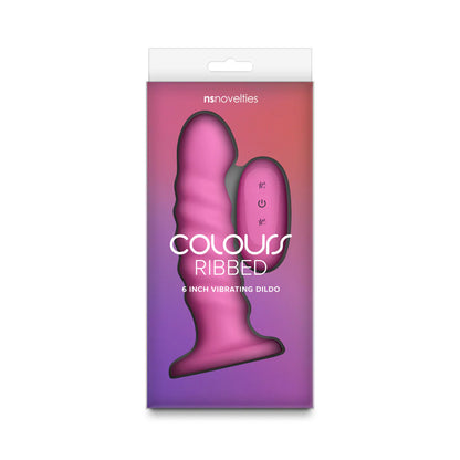 Colours Ribbed Vibrating Dildo