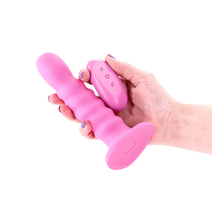 Colours Ribbed Vibrating Dildo