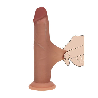 Realrock Sliding Skin Dual Density Silicone Dildo