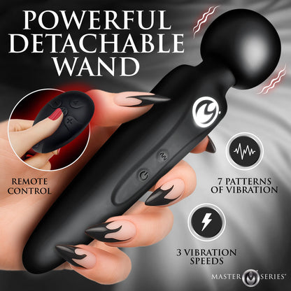 Master Series Thunderstick Thigh Strap Vibrating Wand with Harness