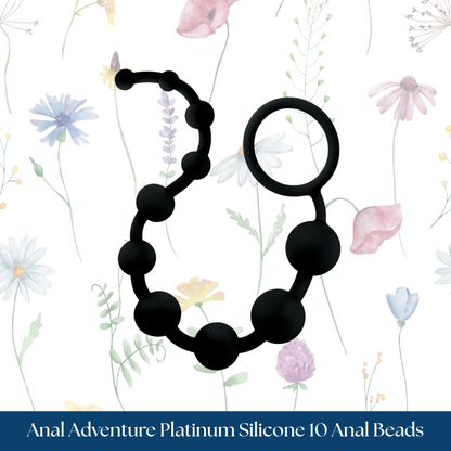 Anal Adventure Platinum Silicone 10 Anal Beads