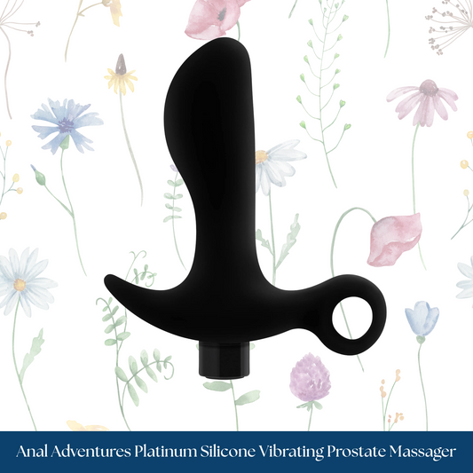 Anal Adventures Platinum Silicone Rechargeable Vibrating Prostate Massager