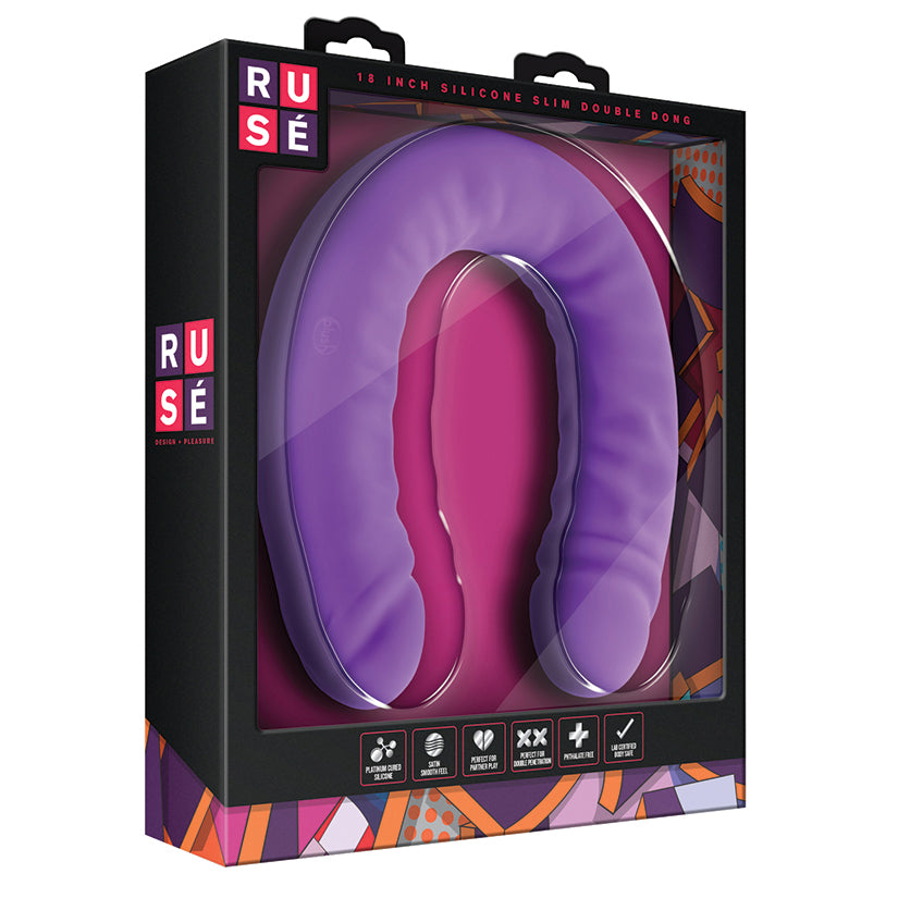 18" Ruse Silicone Slim Double Dong