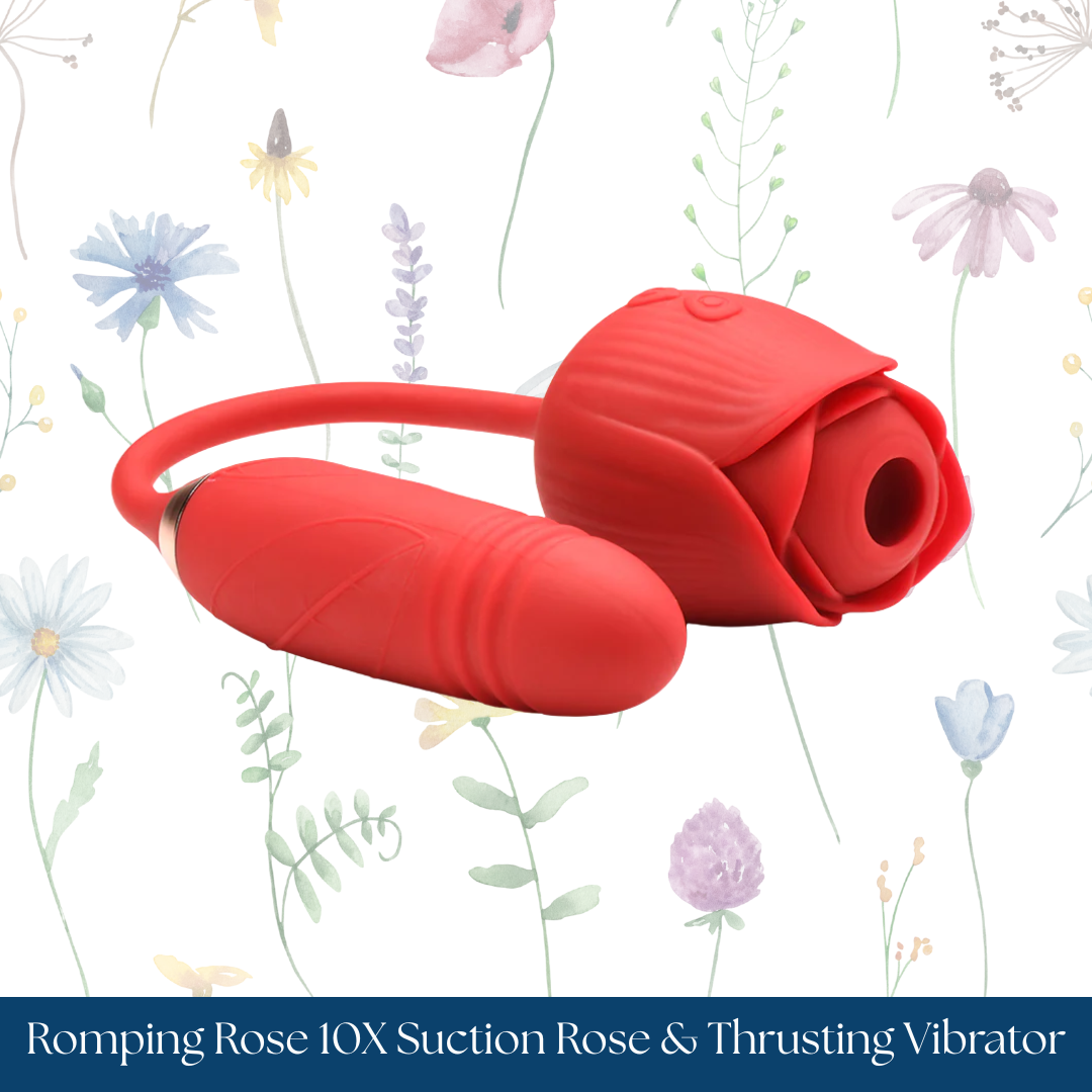Bloomgasm Romping Rose 10X Suction Rose & Thrusting Vibrator
