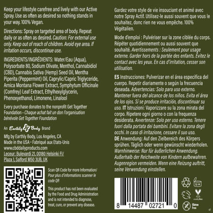 Earthly Body Daily Triple Strength Active 180mg Spray