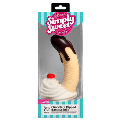 Simply Sweet Chocolate Dipped Banana Split Premium Silicone Dildo