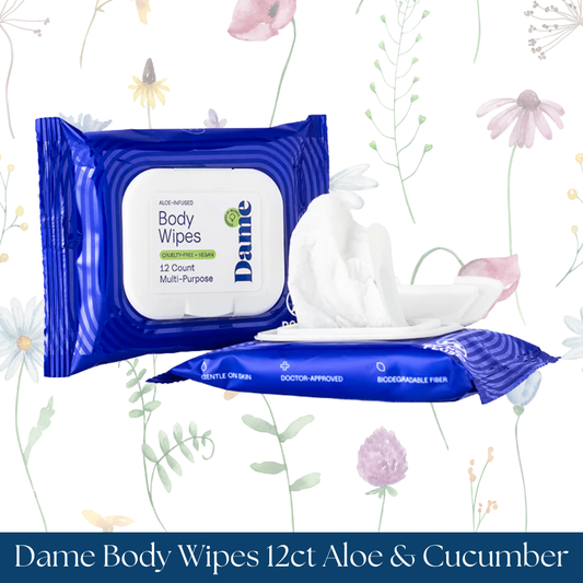 Dame Body Wipes 12ct Aloe & Cucumber