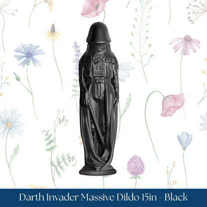 Darth Invader Massive Dildo 15in - Black