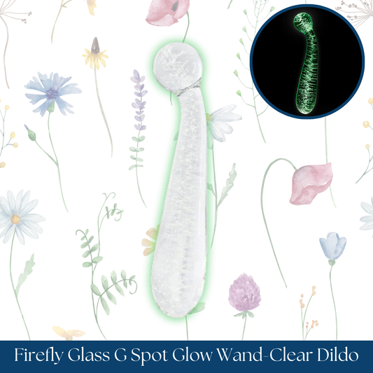 Firefly Glass G Spot Glow Wand-Clear Dildo