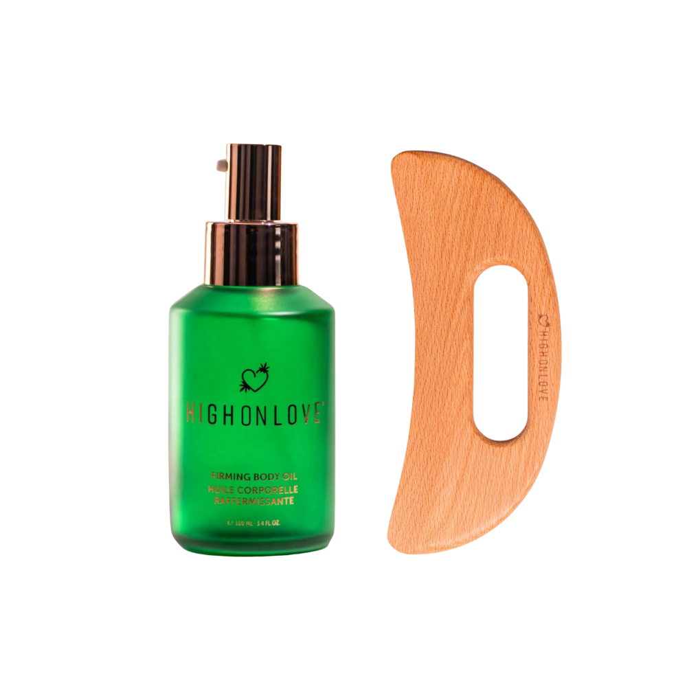 HighOnLove Firming Body Oil and Gua Sha Set
