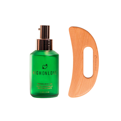 HighOnLove Firming Body Oil and Gua Sha Set