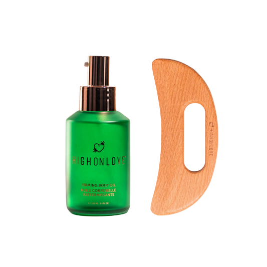 HighOnLove Firming Body Oil and Gua Sha Set