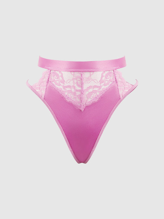 NATASHA SATIN & LACE BOW TIE G-STRING