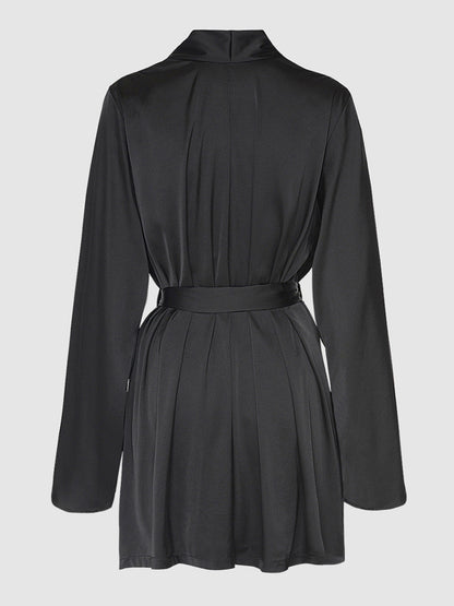 BRIGETA SHORT SATIN ROBE