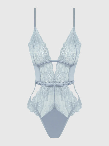 Sienna Satin & Lace Wireless Teddy