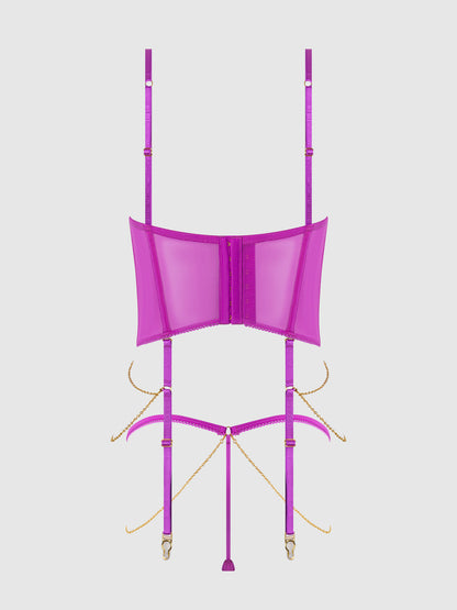 REANNA LACE & CHAIN BUSTIER & G-STRING SET
