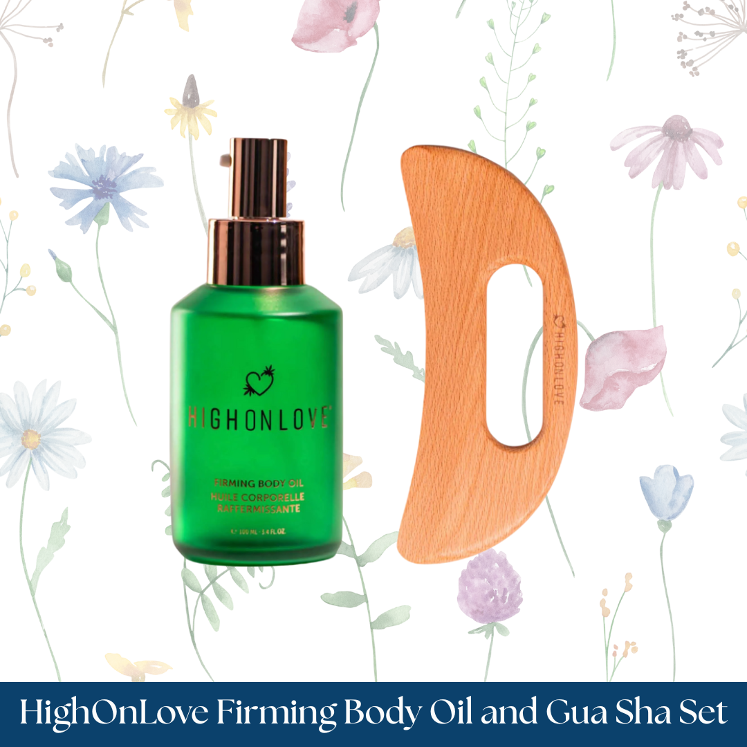 HighOnLove Firming Body Oil and Gua Sha Set