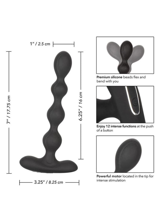 Eclips Vibrating Slender Beads Silicone Flexible Anal Beads