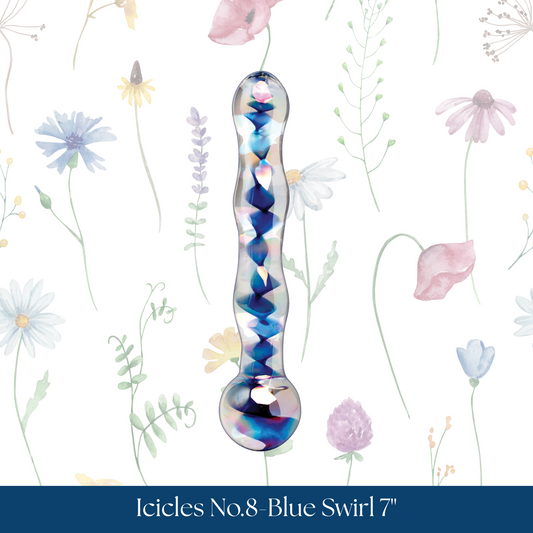 Icicles No.8-Blue Swirl 7"