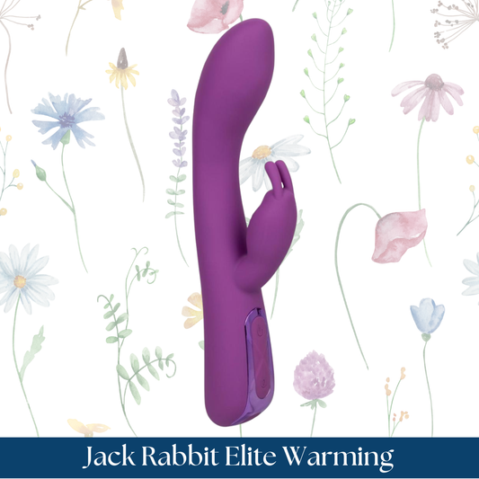 Jack Rabbit Elite Warming Rabbit Rechargeable Silicone Vibrator with Clitoral Stimulator