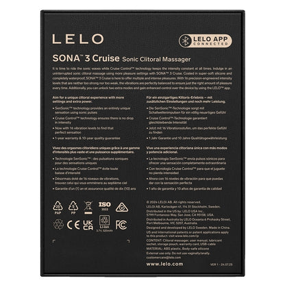 Lelo Sona 3 Cruise - Sonic Clitoral Massager