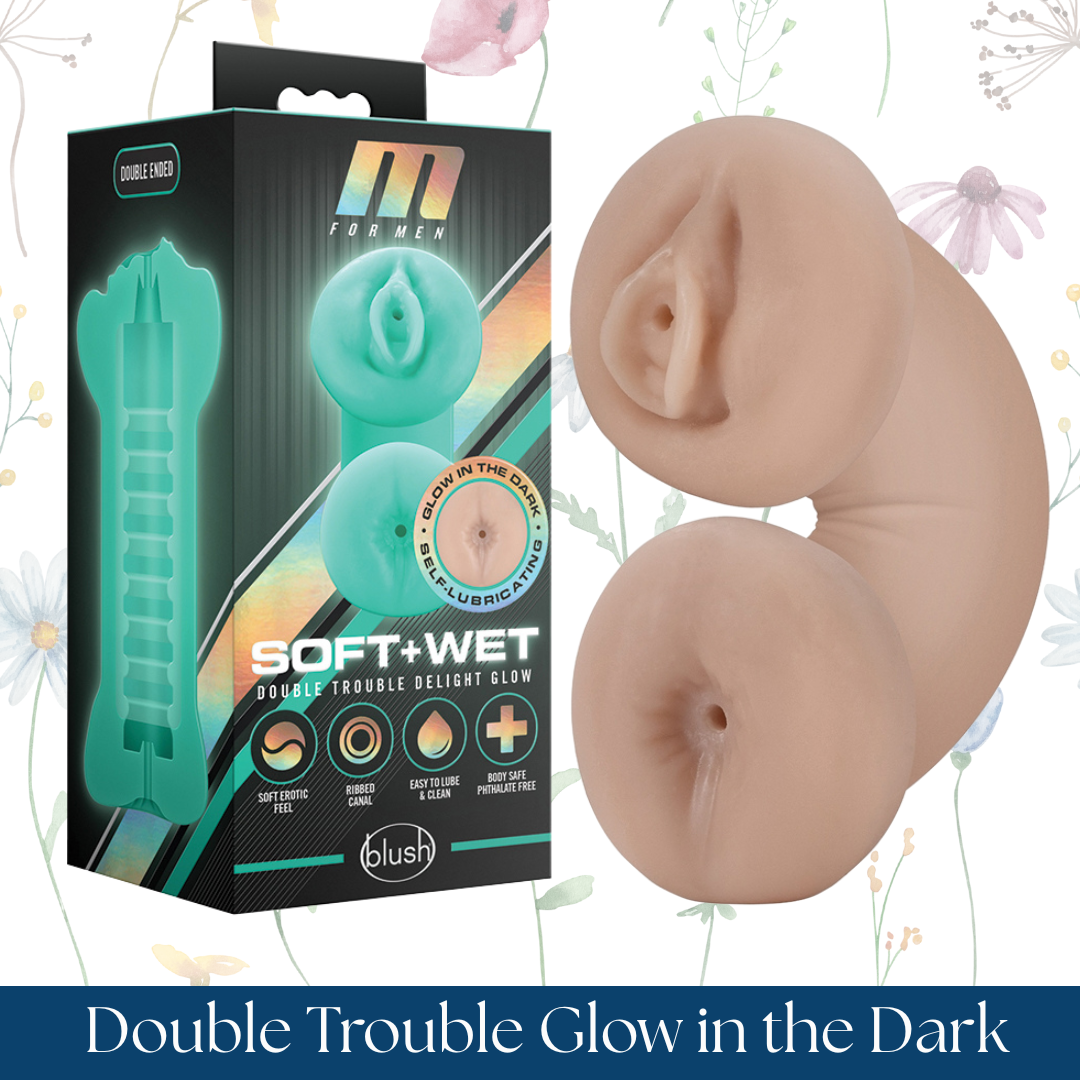 M for Men Soft and Wet Double Trouble Glow in the Dark Vanilla