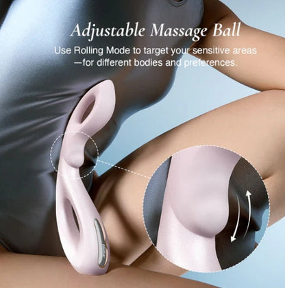 Adjustable massage ball features highlighted.
