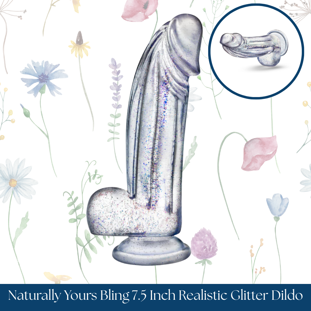 Naturally Yours Bling 7.5 Inch Realistic Glitter Dildo