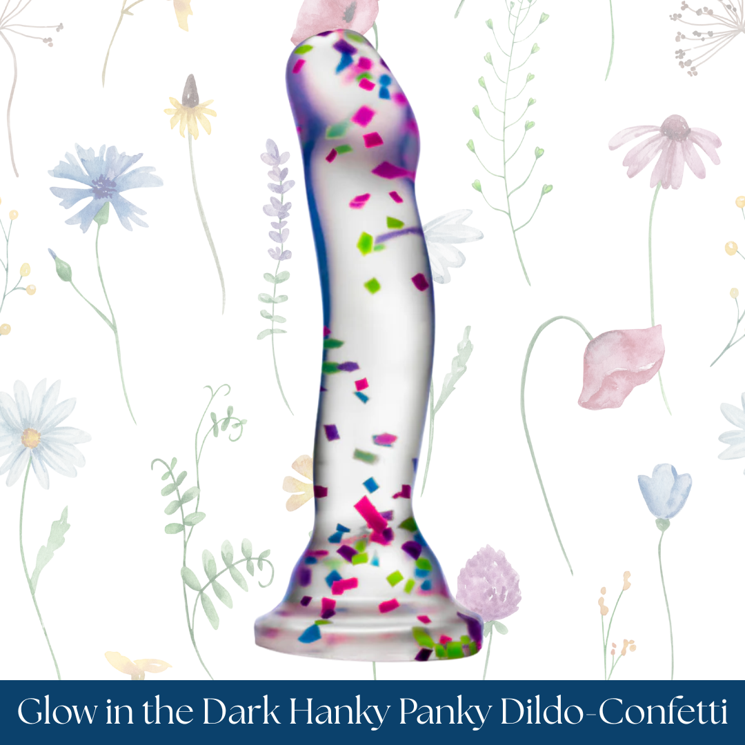 Neo Elite Glow in the Dark Hanky Panky Dildo-Confetti