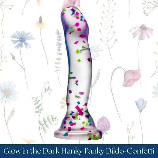 Neo Elite Glow in the Dark Hanky Panky Dildo-Confetti
