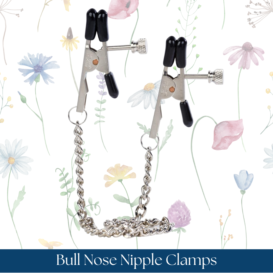 Nipple Play Bull Nose Nipple Clamps Non-Piercing - Silver