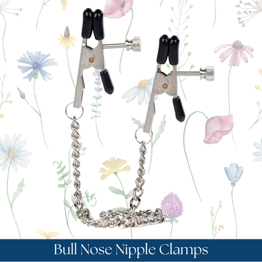 Nipple Play Bull Nose Nipple Clamps Non-Piercing - Silver