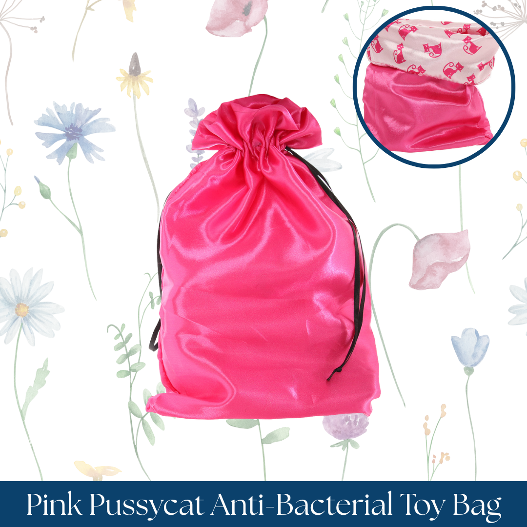 Pink Pussycat Anti-Bacterial Toy Bag