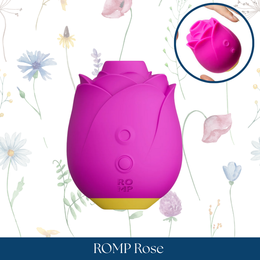ROMP Rose Rechargeable Silicone Pleasure Air Clitoral Vibrator Pink
