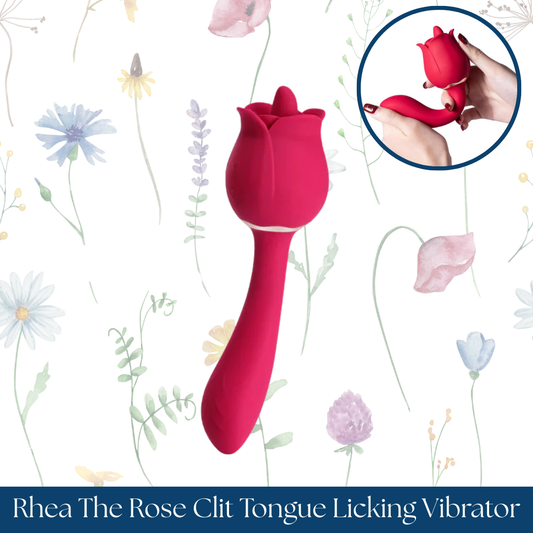 Honey Play Box Rhea The Rose Clit Tongue Licking Vibrator and G-spot Massager