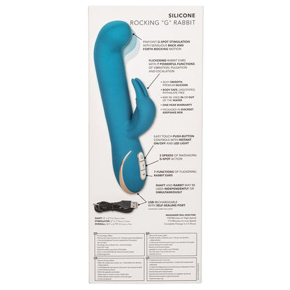 Jack Rabbit Signature Silicone Rocking "G" Rabbit-Teal 8.5"