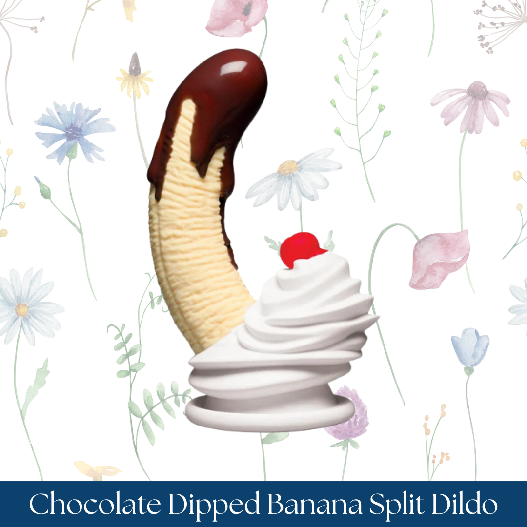 Simply Sweet Chocolate Dipped Banana Split Premium Silicone Dildo