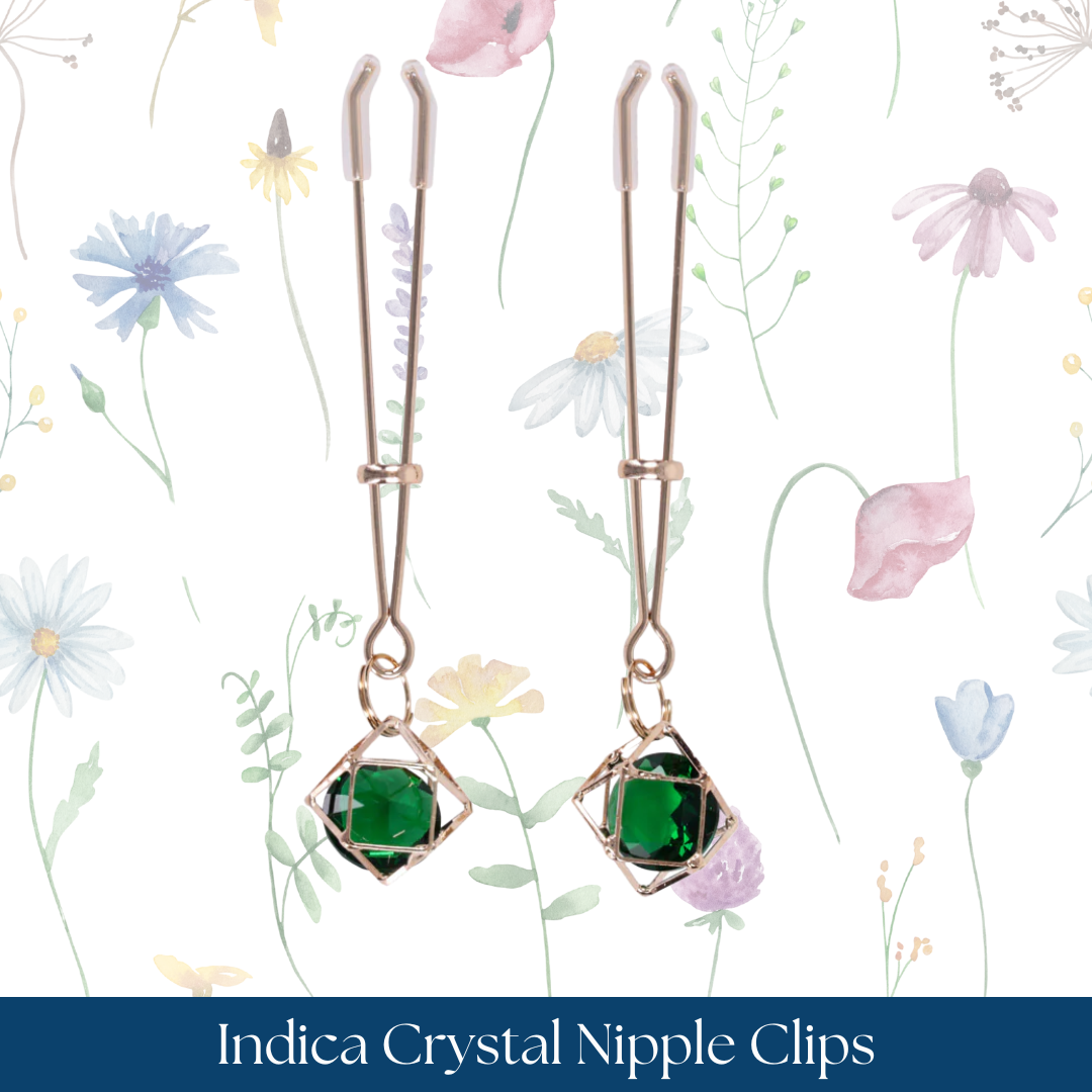 Sportsheets Sex & Mischief Indica Crystal Nipple Clips