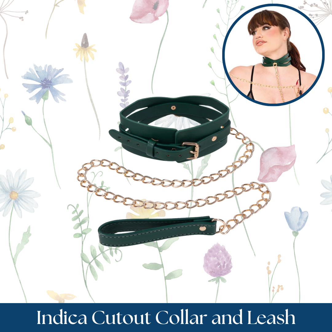 Sportsheets Sex & Mischief Indica Cutout Collar and Leash