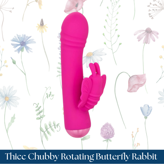 Thicc Chubby Rotating Rechargeable Silicone Butterfly Rabbit Vibrator