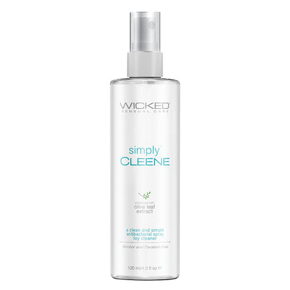 Bottle of Wicked Sensual Care Simply Cleene on a white background