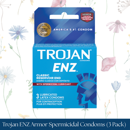 Trojan ENZ Armor Spermicidal Condoms (3 Pack)