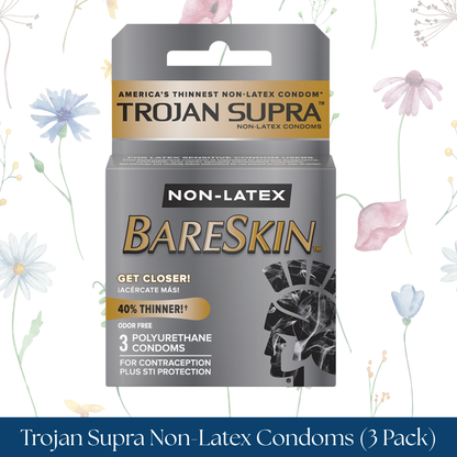 Trojan Supra Non-Latex Condoms (3 Pack)