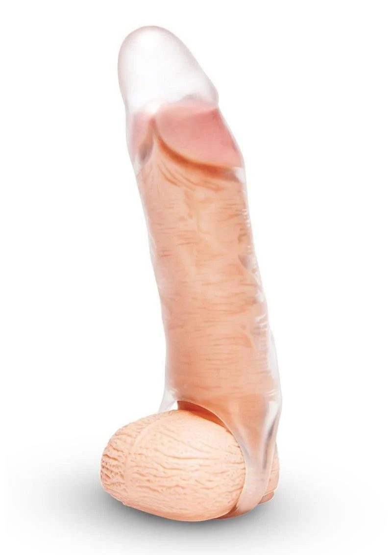 Size Up See Thru Penis Extender with Ball Loop 1"